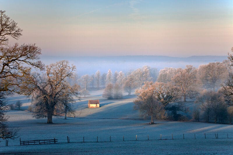 Hoar frost near Pythouse